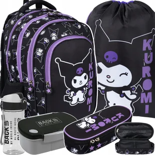 Kuromi Black Plecak Komplet 5w1 Majewski Dla Dziewczyny 4-komorowy - Plecaki - miniaturka - grafika 1
