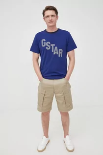 Koszulki męskie - G-Star Raw t-shirt bawełniany z nadrukiem - grafika 1