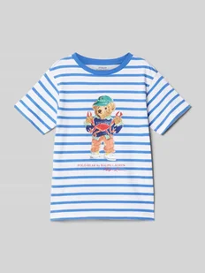 T-shirt z nadrukiem z logo - Koszulki dla chłopców - miniaturka - grafika 1