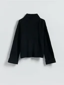 Swetry damskie - Reserved - Sweter z wełną - czarny - miniaturka - grafika 1