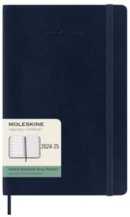 Moleskine- Duży Dziennik 2024-2025 Miękki Granatowy 21cm x 13cm - Szkolne artykuły papiernicze - miniaturka - grafika 1