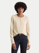 Swetry damskie - Marc O'Polo Kardigan 509 5118 61085 Beżowy Slim Fit - miniaturka - grafika 1