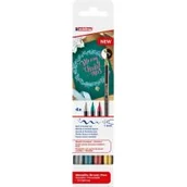 Przybory szkolne - Pisak metaliczny z końcówką pędzelkową 4 kolory - miniaturka - grafika 1