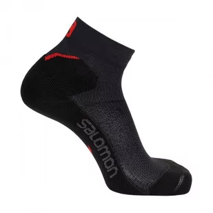Skarpety Salomon Speedcross Ankle Ebony / Racing Red - Skarpetki i podkolanówki sportowe - miniaturka - grafika 1