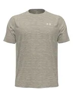 Koszulki sportowe męskie - Under Armour Koszulka sportowa "Tech Textured" w kolorze beżowym - miniaturka - grafika 1