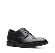 Półbuty męskie - Clarks Un Hugh Lace H [black leather] - rozmiar 41 - miniaturka - grafika 1