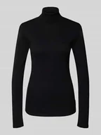 Swetry damskie - Golf o kroju slim fit z mieszanki bawełny - miniaturka - grafika 1