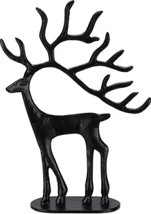 RENIFER STOJĄCY 31CM CZARNY - Figurki dekoracyjne - miniaturka - grafika 1