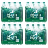 Woda - Woda mineralna RODOWITA z Roztocza gazowana 48x 0,6 l - miniaturka - grafika 1