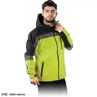 Odzież robocza - LH-PIROL - kurtka ochronna SOFTSHELL, stójka, odpinany kaptur, odblaski, 96% poliester, 4% elastan, podszyta polarem - M-3XL. - miniaturka - grafika 1