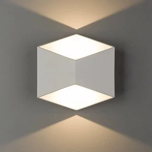 Nowodvorski Ścienna LAMPA kinkiet TRIANGLES LED 8143 elewacyjna OPRAWA metalowa LED 10W 3000K do łazienki loft IP54 biała 8143 - Lampy ogrodowe - miniaturka - grafika 2