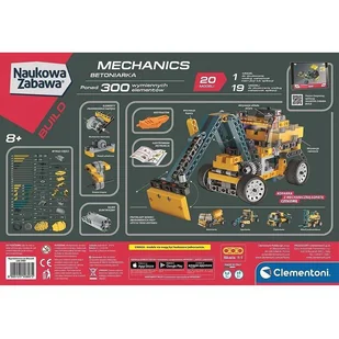 Clementoni Laboratorium Mechaniki Betoniarka 508007 - Zabawki konstrukcyjne - miniaturka - grafika 7