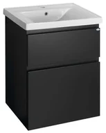 Szafki łazienkowe - Aqualine Altair - Szafka podumywalkowa 57x73x45 cm, czarny mat AI660 - miniaturka - grafika 1