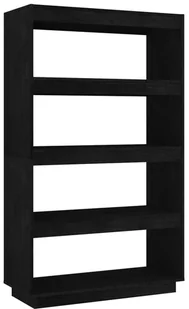 Czarny regał drewniany z 4 półkami H2-K08 - Regały Czarny regał drewniany z 4 półkami H2-K08 - Regały - miniaturka - grafika 1