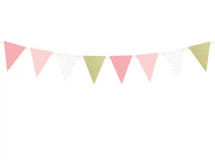 Party Deco Baner flagi różowy na roczek 1st birthday - 1,3 m FLG7-081RM - Baby shower i roczek - miniaturka - grafika 1