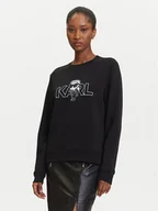 Bluzy damskie - KARL LAGERFELD Bluza A3W20056 Czarny Regular Fit - miniaturka - grafika 1