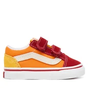 Buty dla chłopców - Tenisówki Vans Old Skool V Retro VN000CTG4481 Pomarańczowy - miniaturka - grafika 1