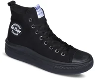 Trampki damskie - Lee Cooper, Trampki damskie MID, LCW-23-44-1628L, Czarne, Rozmiar 37 - miniaturka - grafika 1
