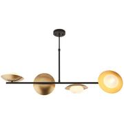 Lampy sufitowe - Modernistyczna lampa wisząca L&-192036 Light& na listwie złota brązowa - miniaturka - grafika 1