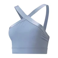 Bielizna sportowa damska - Stanik fitness cardio PUMA Flawless Sculpt Mid-Impact Longline - miniaturka - grafika 1