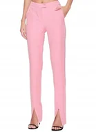 Spodnie damskie - MORGAN RÓŻOWE PROSTE SPODNIE ELEGANCKIE Z ROZCIĘCIAMI 40 I1E - miniaturka - grafika 1