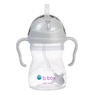 B.Box Bidon ze Słomką 240 Ml, Szary - Bidony dla dzieci - miniaturka - grafika 1
