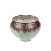 Tace i patery - Misa dekoracyjna szklana ABRIL 18X18X14 turkusowa - miniaturka - grafika 1