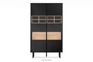 Witryny - Dwudrzwiowa witryna na wysokich nogach w stylu loft LOFTY Konsimo - miniaturka - grafika 1