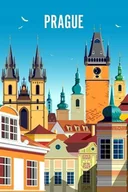 Podkładki pod mysz - PODKŁADKA POD MYSZ Z Nadrukiem 22x18 cm Czechy Praga Vintage Tekst Prezent - miniaturka - grafika 1