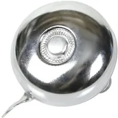 Dzwonki do roweru - DZWONEK ROWEROWY METALOWY KLASYCZNY XQMAX - SREBRNY - miniaturka - grafika 1