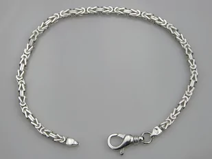 Elegancka srebrna bransoleta splot królewski bizantyjski 2mm srebro 925 - Bransoletki - miniaturka - grafika 2