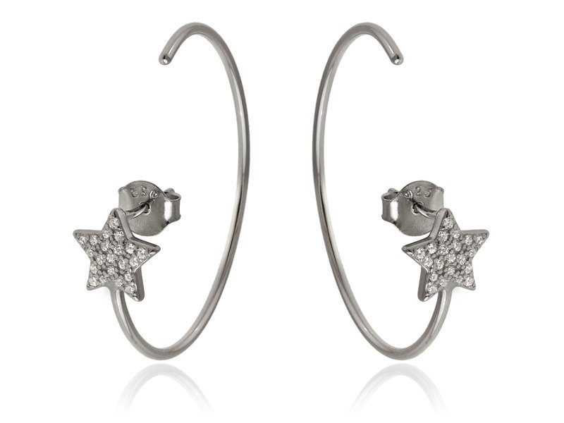 Kolczyki srebrne z gwiazdami k3346