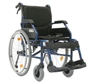 Wózki inwalidzkie - Wózek inwalidzki aluminiowy PERFECT z kółkami antywywrotnymi i bogatym wyposażeniem : szer. siedz. wózka inw. - 43 cm - miniaturka - grafika 1