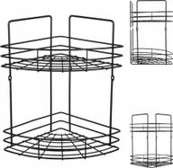 Półki łazienkowe - Kadax KADAX Półka narożna Black 2-poziomowa - miniaturka - grafika 1