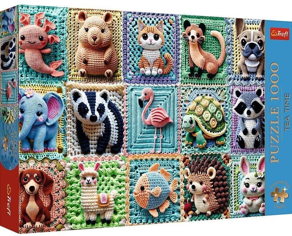 Puzzle 1000 Szydełkowe zwierzątka TREFL
