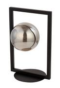 Lampy stojące - Sigma czarna lampka nocna loft 50231 COSMIC lampa stołowa szklana kula w czarnej ramce 50231 - miniaturka - grafika 1