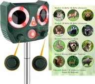 Zwalczanie i odstraszanie szkodników - Pan i Pani Gadżet Odstraszacz Zwierząt Solarny Ultradzwiękowy Lampa Led Zwalczanie Owadów - miniaturka - grafika 1