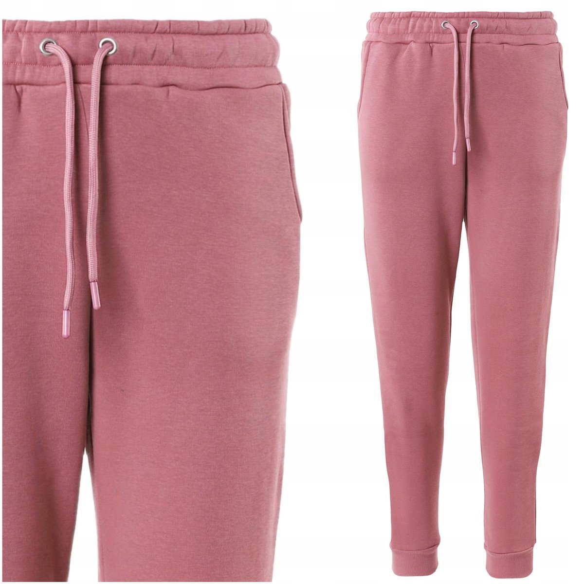 Spodnie Dresowe Damskie Ocieplane Z Elastycznym Ściągaczem Ciepłe Moraj M