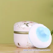 Gąbeczki do makijażu - TEMU Puszek do pudru i pudełko na pudrówkę dla kobiet do kąpieli i podróży, 8 cm pudełko na pudrówkę z puszką do pudru, bez BPA, puszysty aksamitny - miniaturka - grafika 1