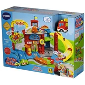 Tory, garaże, parkingi - Vtech Tut Tut Autka Remiza Strażacka GXP-625464 - miniaturka - grafika 1