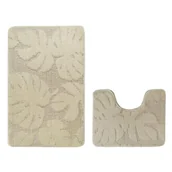 Dywaniki łazienkowe - 2cz Dywaniki łazienkowe antypoślizgowe CLASSIC Wz.03 ecru - miniaturka - grafika 1