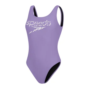 Damski Strój kąpielowy SPEEDO LOGO DEEP U-BK HI LEG 1PC AF 8-12369H105 – Fioletowy - Stroje kąpielowe - miniaturka - grafika 1