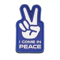 Odzież taktyczna i umundurowanie - 101 Inc. - Naszywka 3D - I come in peace - Niebieska - 444130-7356 - miniaturka - grafika 1