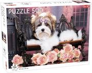 Puzzle - Tactic Puzzle Yorkshire Terrier with Roses 500 - - miniaturka - grafika 1