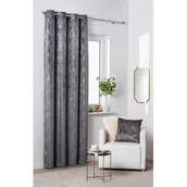 Zasłony - Zasłona z kółkami Dubai 140 x 260 cm szara - miniaturka - grafika 1