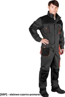 Odzież robocza - R.E.I.S. LH-FMN-O - KOMBINEZON OCHRONNY - stalowo-czarno-pomarańczowy 62 - miniaturka - grafika 1