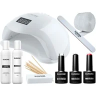 Zestawy do manicure i pedicure - Sunone Zestaw do Hybryd S01 Lampa Uv Led Gratisy - miniaturka - grafika 1