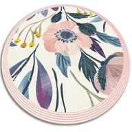 Dywany - Uniwersalny dywan okrągły winylowy kwiaty fi50 cm - miniaturka - grafika 1