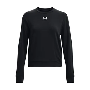 Damska Koszulka z długim rękawem UNDER ARMOUR RIVAL TERRY CREW 1369856-001 – Czarny - Koszulki i topy damskie - miniaturka - grafika 1