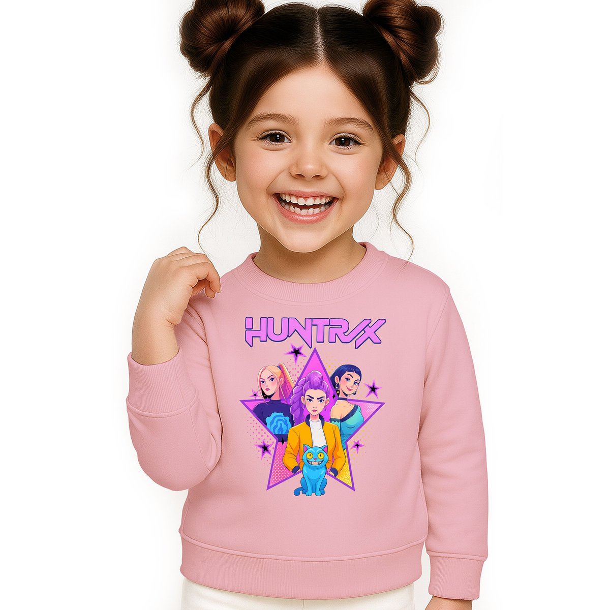 BLUZA DZIECIĘCA KPOP DEMON HUNTERS HUNTRIX 110-116 BAWEŁNIANA JAKOŚĆ
